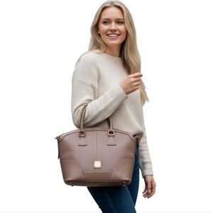 Dooney & Bourke Gray Emerson Domed Satchel